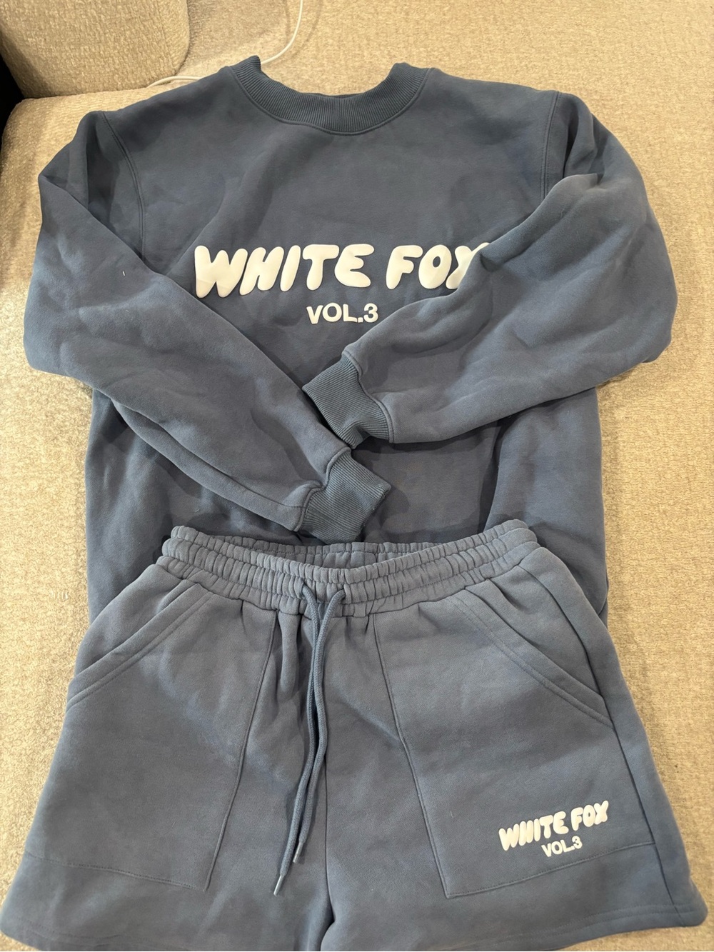 White Fox Boutique Navy Blue Athletic Shorts